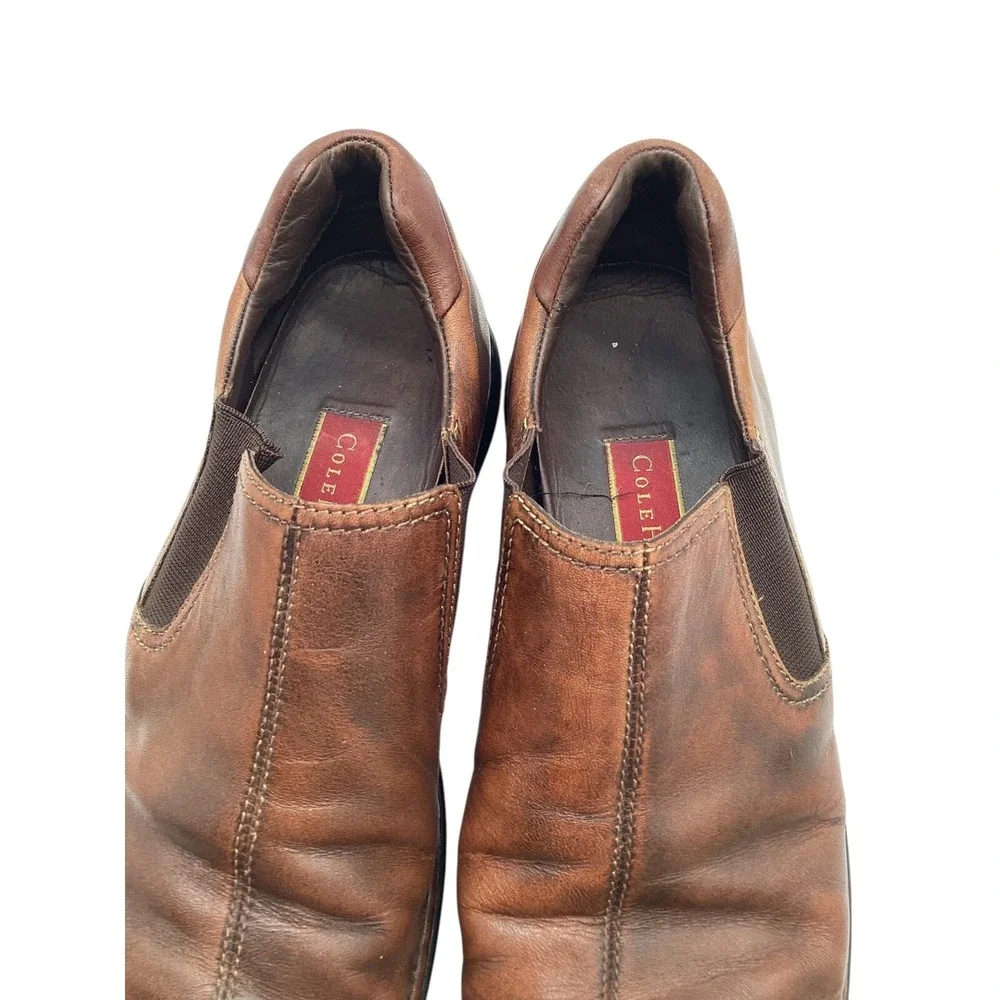 Cole Haan ZENO Slip On Leather Loafers Shoes‎ Mens 9M Brown